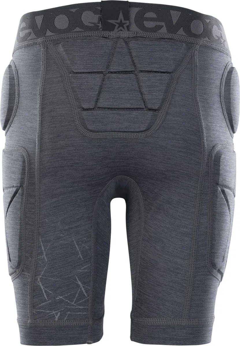 EVOC Crash Pants Kids, Radlerhose (inkl. Hüftprotektoren und Schutzpolster, S.Leisure-Material, S.Café-Technologie gegen Gerüche, maschinenwaschbar), Carbongrau