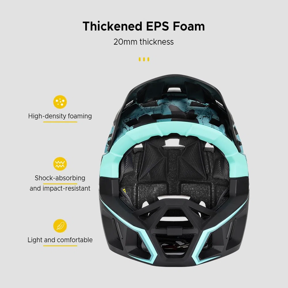 Lixada Vollgesichts-Mountainbike-Helm für Erwachsene, Fullface BMX Helme, Racing Downhill MTB-Helm für Mountainbike