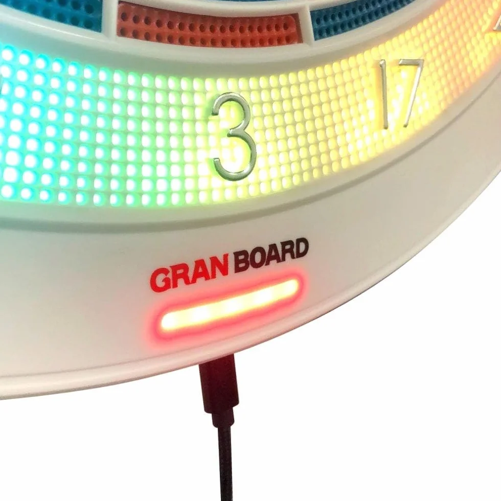 GranBoard 132 Smartboard, Turniermaße, Schwarz, Weiß, Rot, Grün